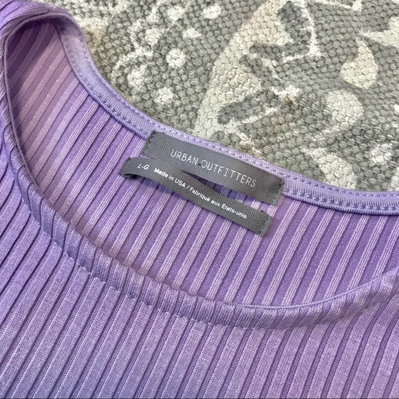 Urban Outfitters Lilac Ribbed Knit Skater Dress with Flare Sleeves - Picture 5 of 5